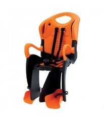 Сиденье задн. Bellelli TIGER Relax B-Fix до 22кг, чёрно-оранжевое с оранжевой подкладкой