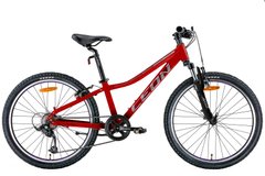 Велосипед 24" Leon JUNIOR AM Vbr 2022 Розмір 12" червоний із сірим