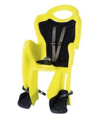 Велокресло Bellelli MR FOX Relax B-Fix до 22кг, неоново-жёлтое с чёрной подкладкой (Hi Vision)