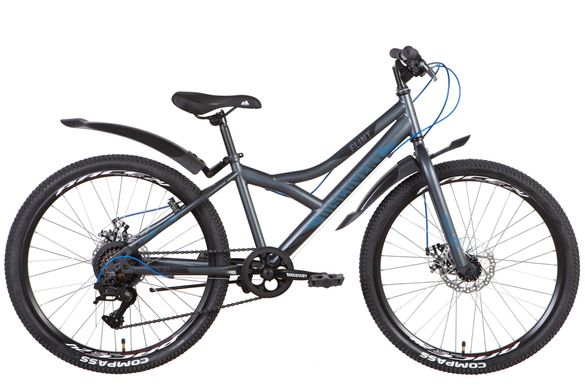Велосипед 24" Discovery FLINT DD 2022 Размер 13" серо-синий
